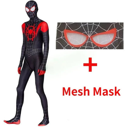 Miles Morales Spider-Man Cosplay Costume – Superhero Zentai Bodysuit for Halloween & Parties