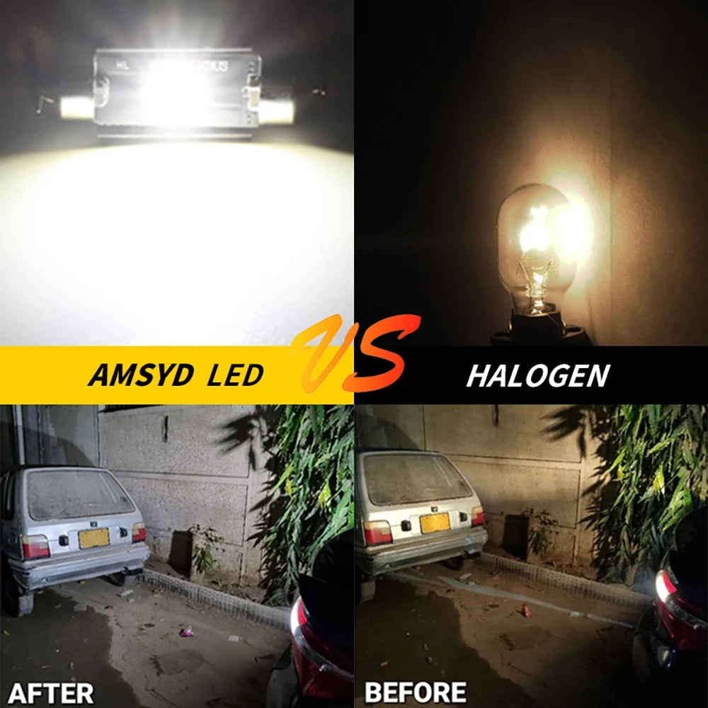 10-Pack C5W LED Festoon Bulbs - Canbus CSP Interior Dome, Reading & Signal Lights (31mm-41mm)