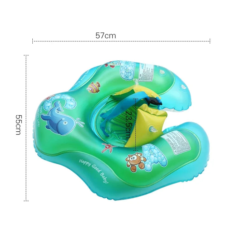 Kids Inflatable Swim Ring - Cartoon Swimming Pool Float for Babies and Children, Pool Parties & Bath Time