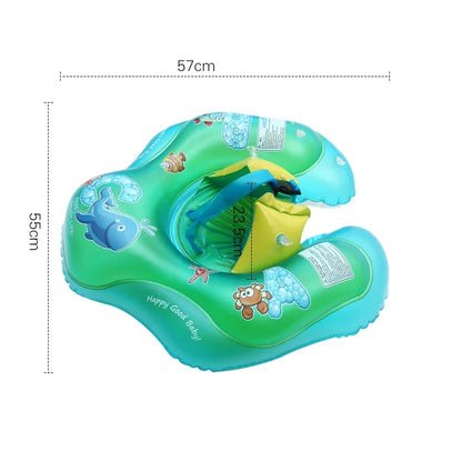 Kids Inflatable Swim Ring - Cartoon Swimming Pool Float for Babies and Children, Pool Parties & Bath Time