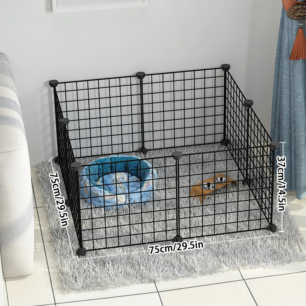 Indoor Dog Cage Wire Mesh Fence – Teddy Pet Escape Barrier