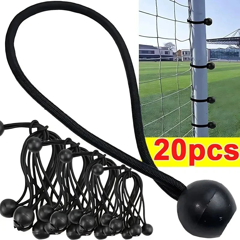 Outdoor Elastic Ball Rope Bungee Cords - Heavy Duty Tie Down for Tent, Tarpaulin, Awning, Canopy & Cargo Shelter