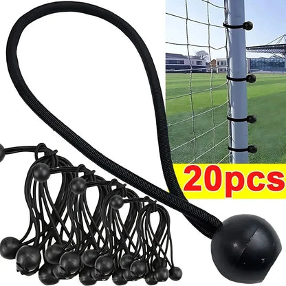 Outdoor Elastic Ball Rope Bungee Cords - Heavy Duty Tie Down for Tent, Tarpaulin, Awning, Canopy & Cargo Shelter