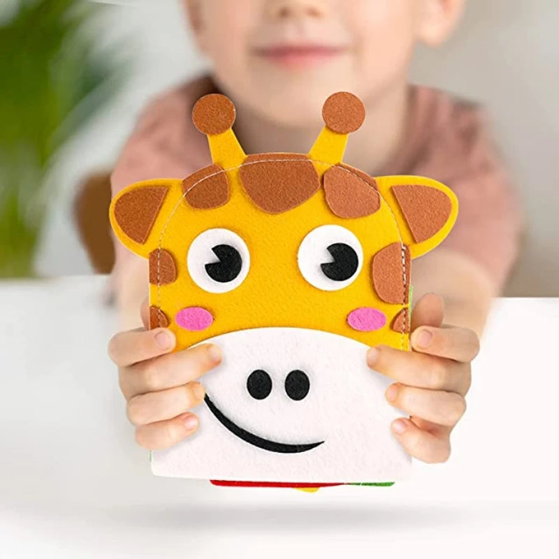 Montessori Busy Book for Kids – Color, Shape & Animal Cognition, Early Education Giraffe Quiet Book, Fine Motor Skills Toy