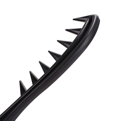Wide Tooth Shark Plastic Comb for Men - Barber Styling & Hairdressing Tool, Ideal for Clipping, Curling, and Scalp Massage