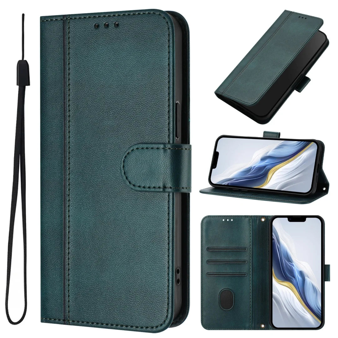 Samsung Galaxy A17 & A07 4G/5G Case - Vintage Leather Flip Wallet Cover with Cash Slots