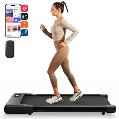 2-in-1 Walking Pad Under Desk Treadmill – Portable 2.5HP Home & Office Treadmill with Remote Control and LED Display