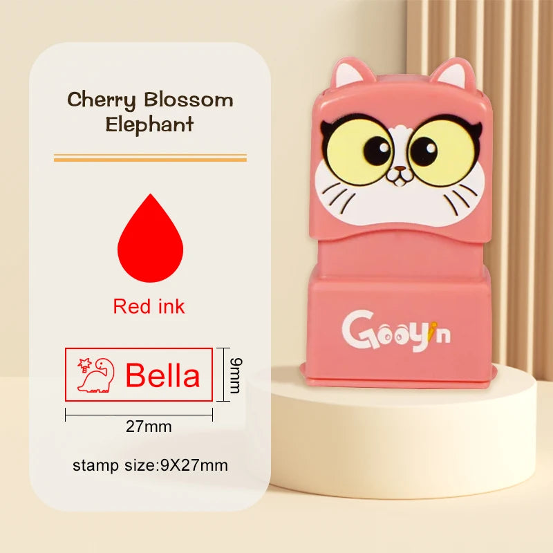 Custom Name Stamp for Kids - Waterproof Washable Personal Label Stamp for Clothes, Socks, School Items & Daily Essentials
