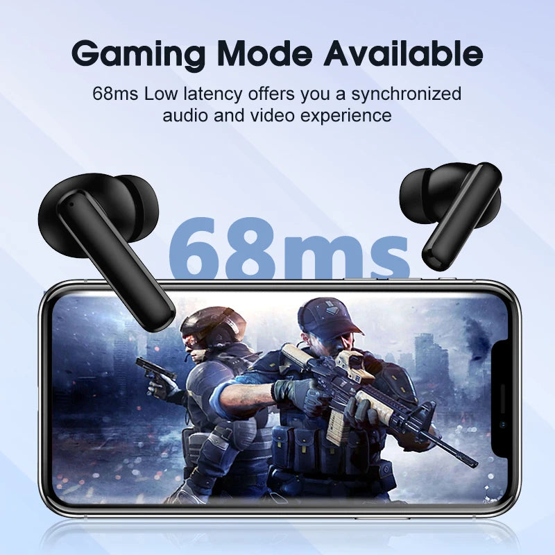 QCY T13 ANC Wireless Earphones - Bluetooth 5.3 TWS Noise Cancellation Headphones, 4 Mics ENC In-Ear Handfree Earbuds