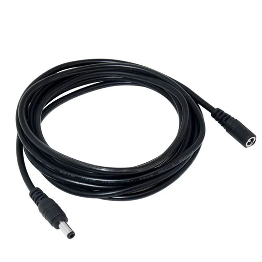 DC 12V 5.5×2.1mm Power Extension Cable - Male to Female Cord for CCTV Cameras, Routers & LED Devices, 3–30m