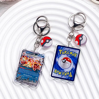 Pokemon Acrylic Keychain Charms - Pikachu Bulbasaur Jigglypuff Bag Pendant Backpack Accessories Gift