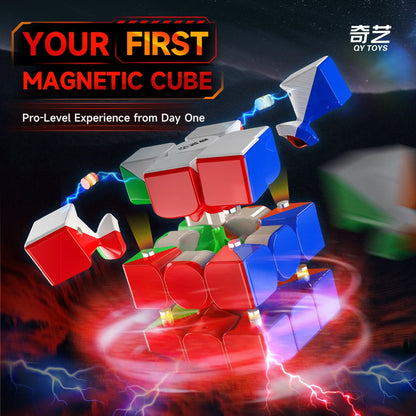 QiYi Warrior 3x3 Magnetic Magic Cube - UV-Coated Educational Speed Puzzle for Kids and Puzzle Enthusiasts