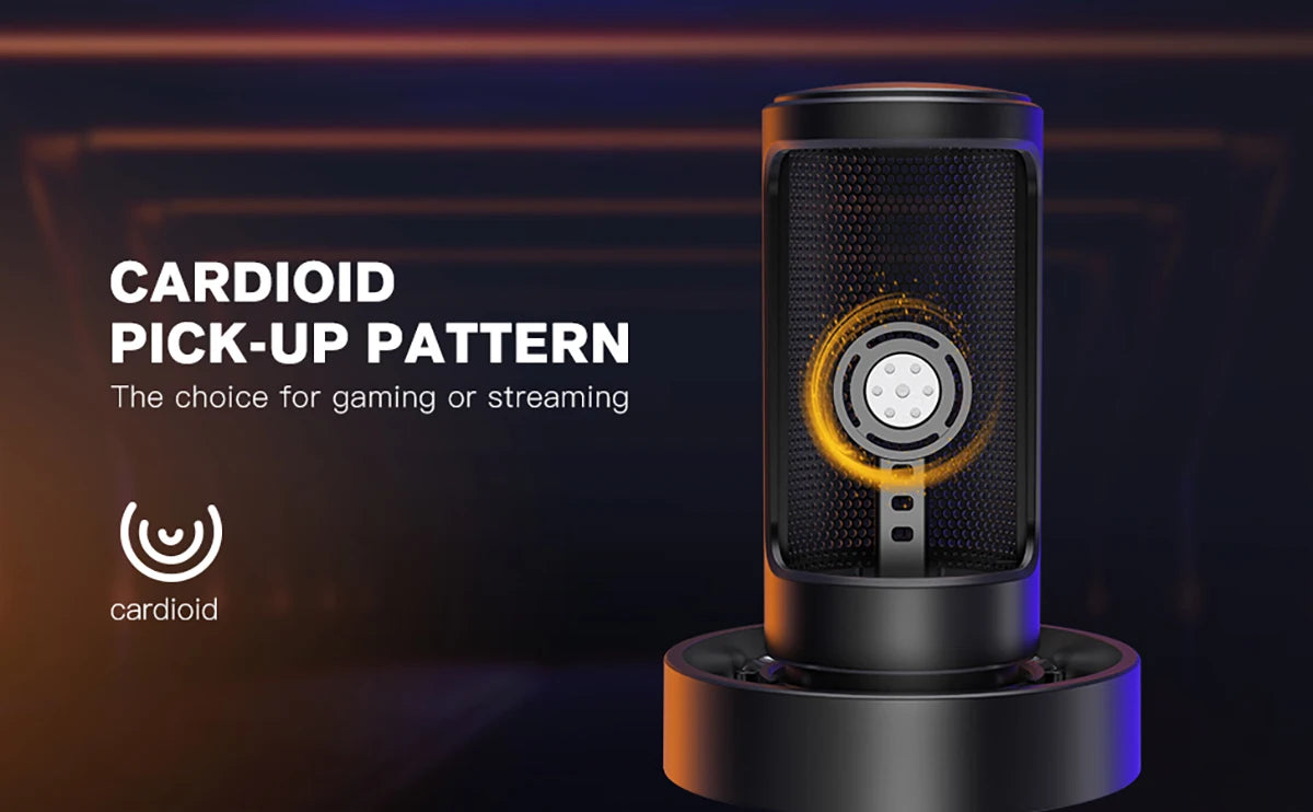 FIFINE A8 USB Microphone with RGB, Touch Mute & Headphone Output for Recording & Streaming on PC Mac