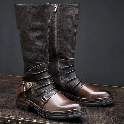 Men’s Medieval PU Leather Ankle Boots - Retro Victorian Renaissance Cosplay Shoes