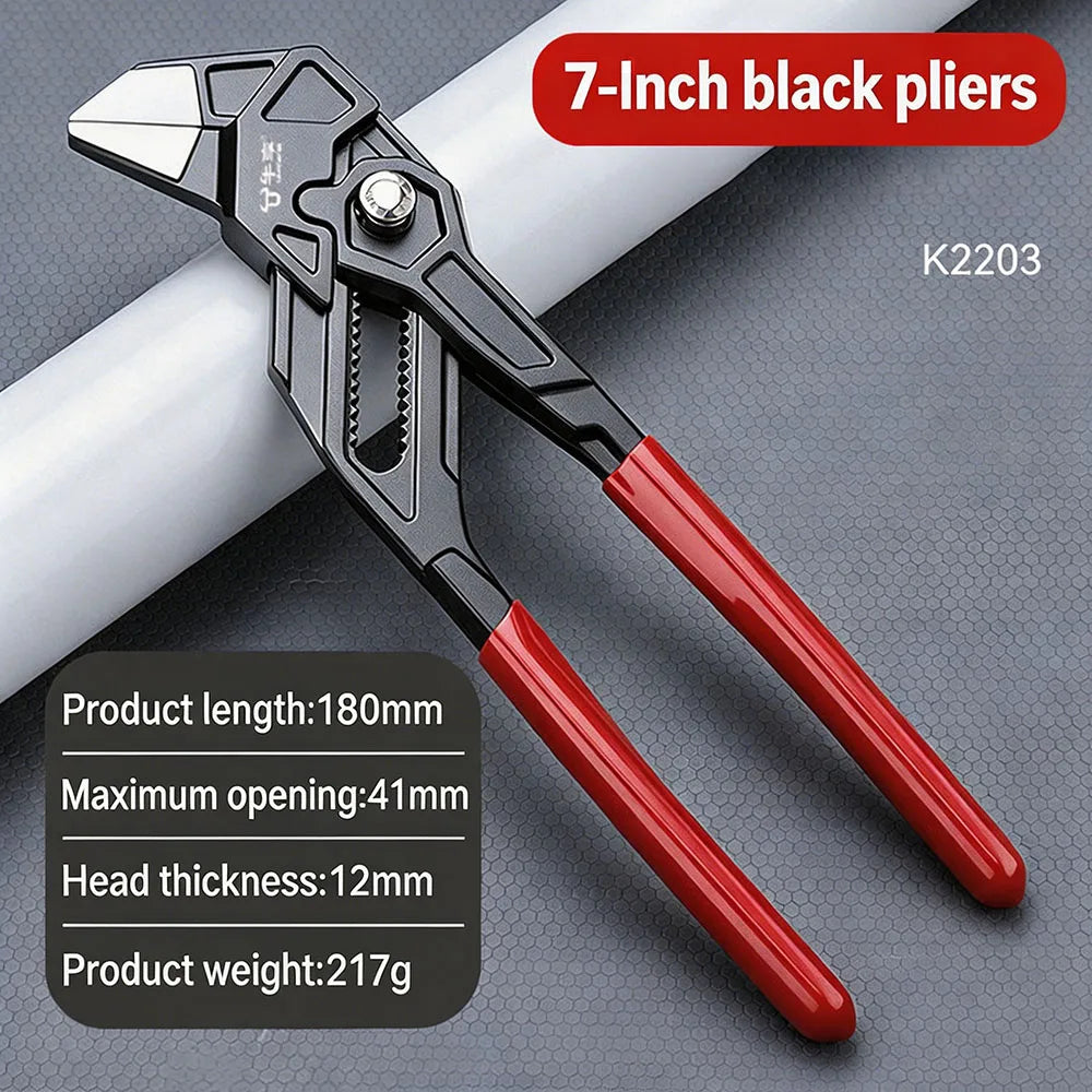 Adjustable Water Pump Pliers - Self-Locking Pipe Wrench for Plumbing, Faucets & DIY Repairs