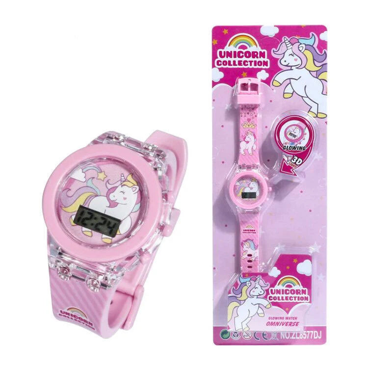 Flash Light Spiderman Kids Watch – Cartoon Hello Kitty & Mickey Design for Boys & Girls, Student Gift with Free Shipping
