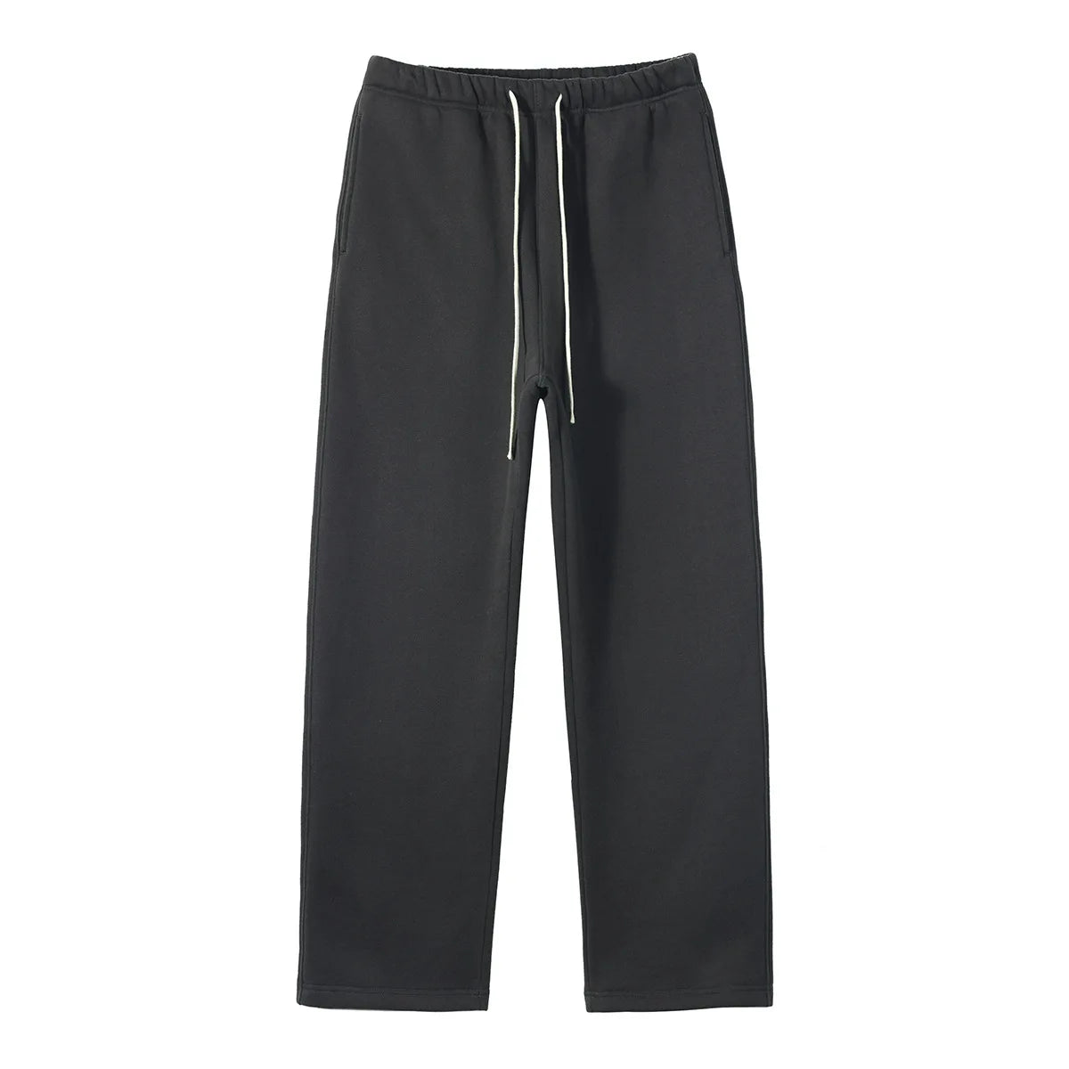 Straight-Lined Solid Color Cashmere Sweatpants – Soft Cozy Lounge Pants