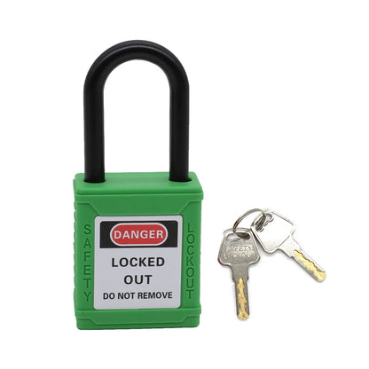 Industrial Safety Padlock – 38mm Nylon Shackle LOTO Lockout for Personal Power & Engineering Use
