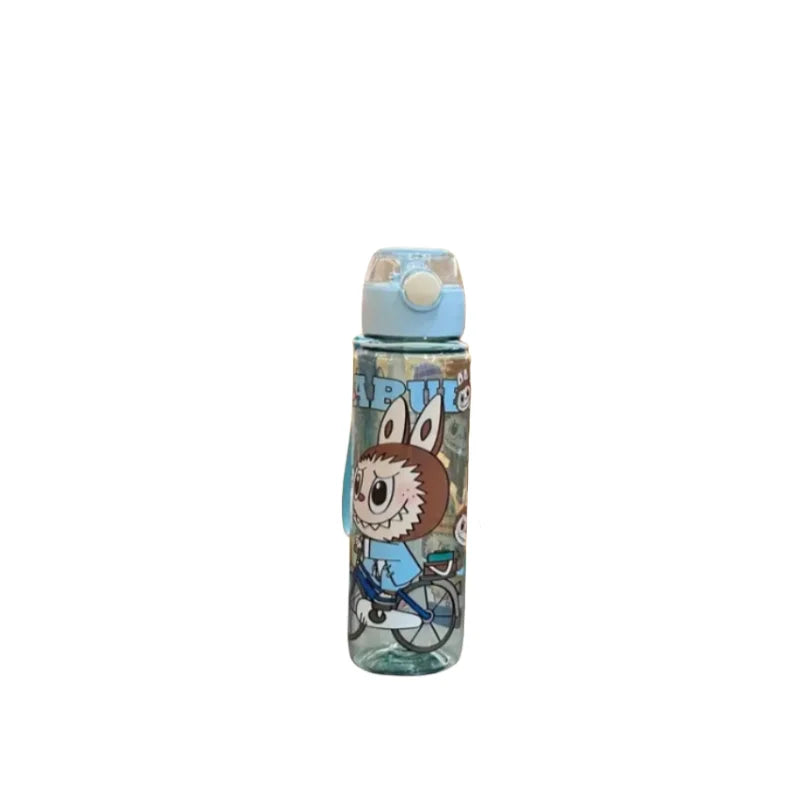 BPA-Free Cartoon Water Bottle with Straw — Leak-Proof Portable Bottle for Sports, Fitness & Travel