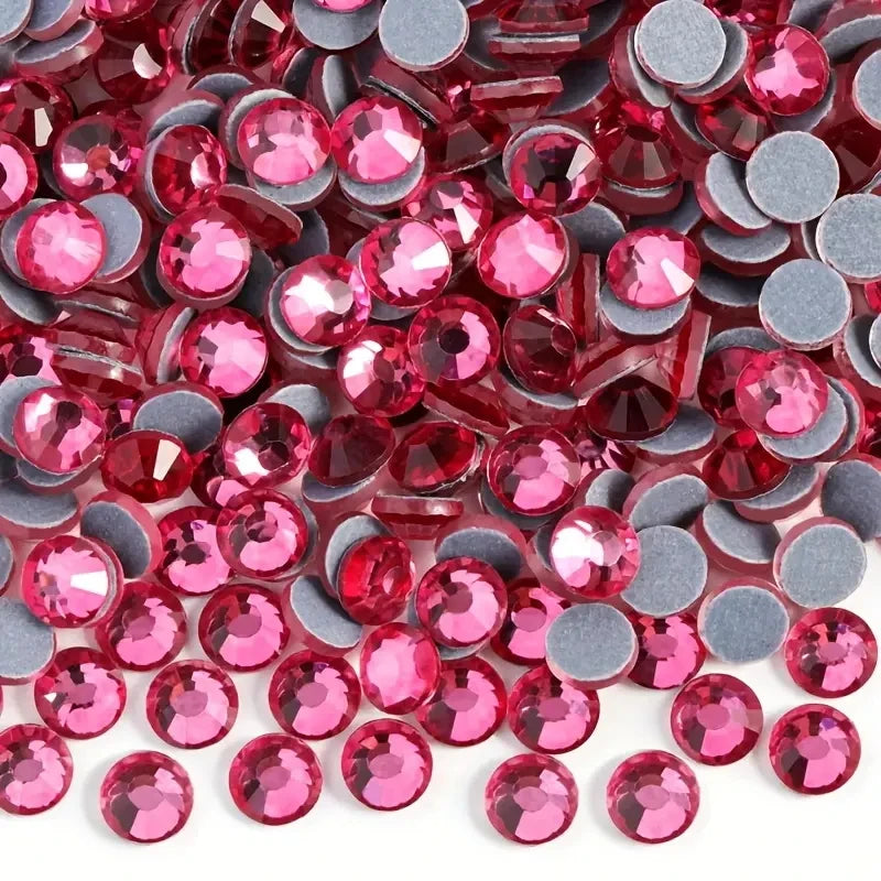 Bobohoo HotFix Crystal Rhinestones SS6-SS30 – Glitter Iron-On Strass Gems for Clothing, Dresses & DIY Crafts
