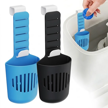 Silicone Toilet Tank Tablet Holder - Hanging Cleaner & Deodorizer Organizer