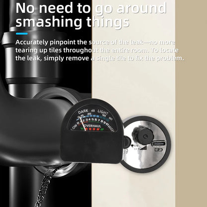 Home Pipe Leak Detector - High-Sensitivity Wall Leakage Tester with Type-C Charging & Noise-Canceling Headphones