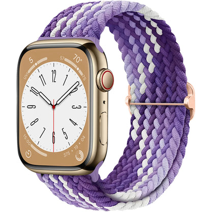 Braided Solo Loop Apple Watch Band – Stretch Nylon Bracelet Strap for Series SE, 6–11 & Ultra 2 (40mm–49mm) Adjustable Correa