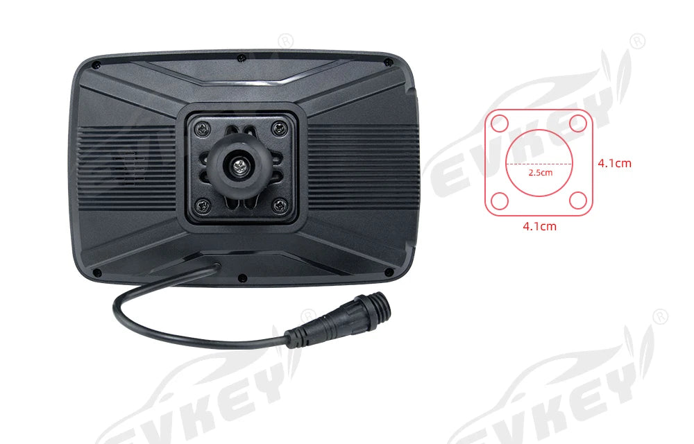 EVKEY MTC13 Motorcycle Navigation Display - Waterproof CarPlay Screen, Portable Wireless Monitor with Android Auto