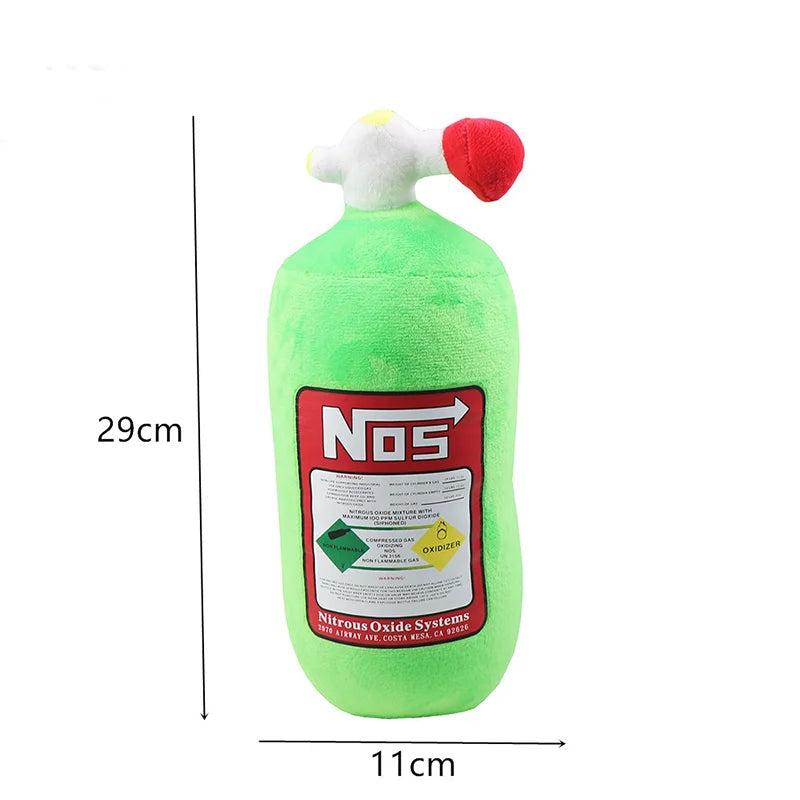 2024 Car Neck Pillow — Plush Headrest Cushion for Driver & Front Passenger Seat, NOS Bottle Style Car Decor
