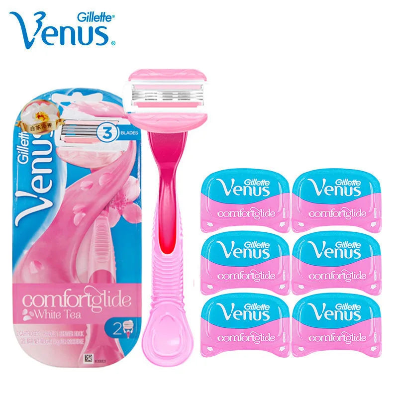 Gillette Venus Safety Razor for Women - 3/5 Blade Shaver for Face, Arms, Legs, and Hair Removal
