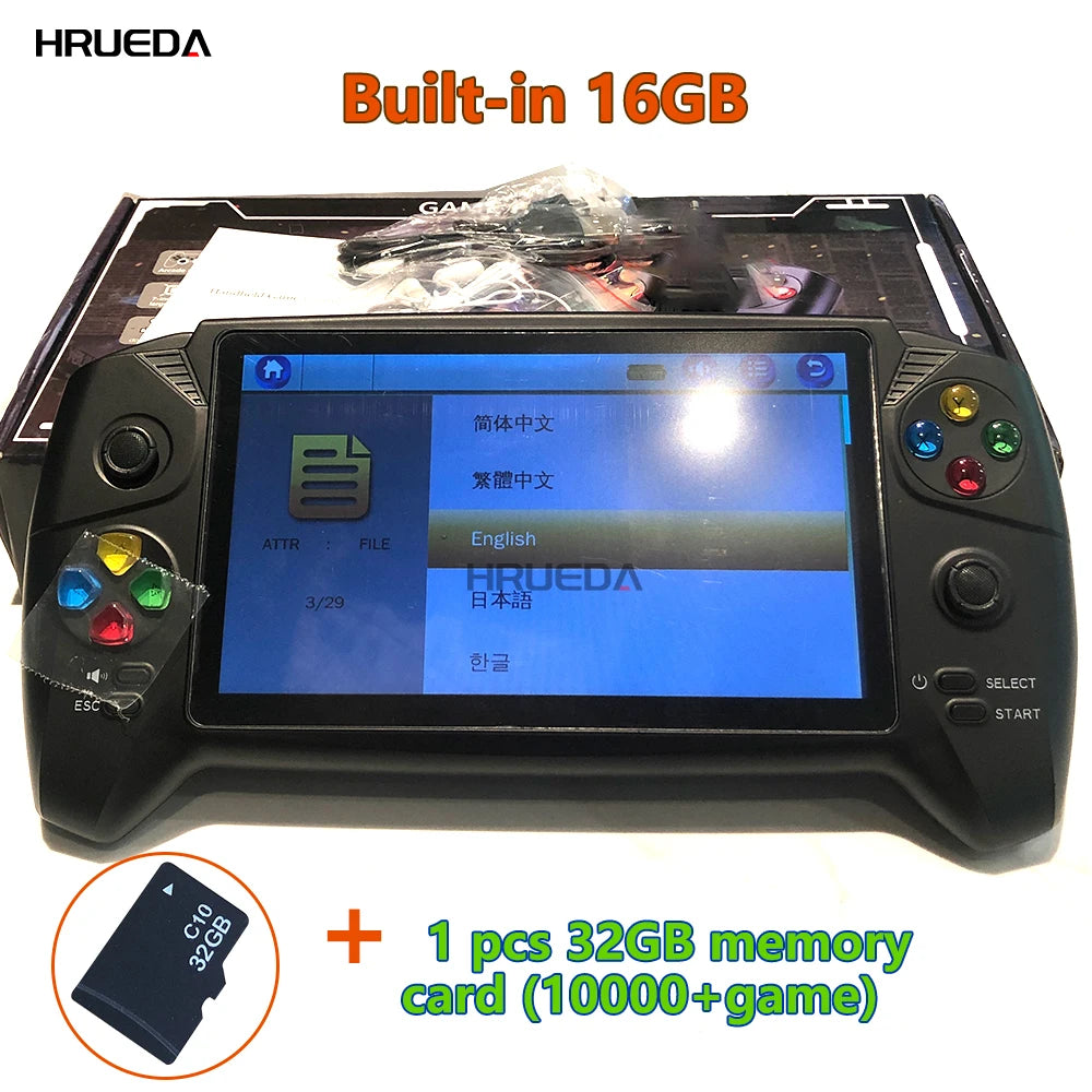 7.0" Retro Handheld Game Console - Dual Joysticks Classic Gaming Player for PS1, GBA, NES & FC Games