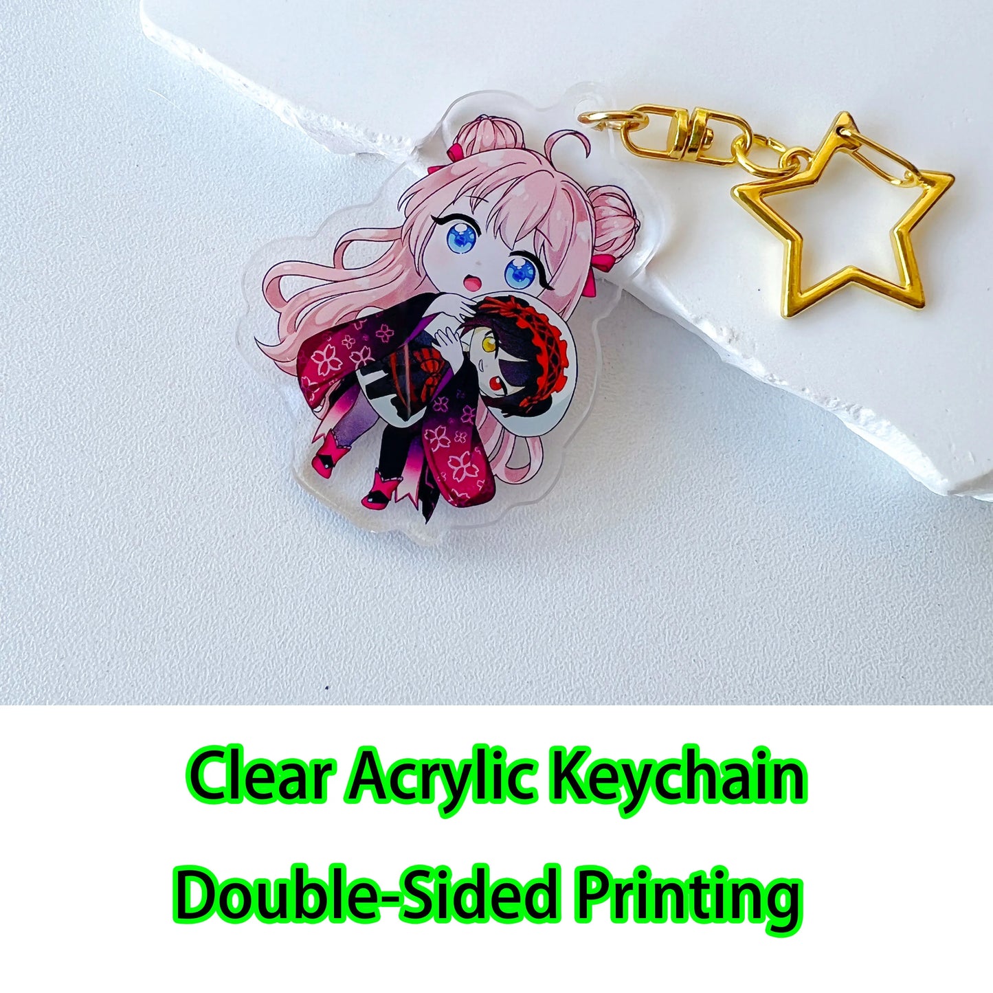 Custom Acrylic Keychain — Personalized Cat & Dog ID Charm, Holographic Photo Pet Souvenir, Birthday Gift with Name