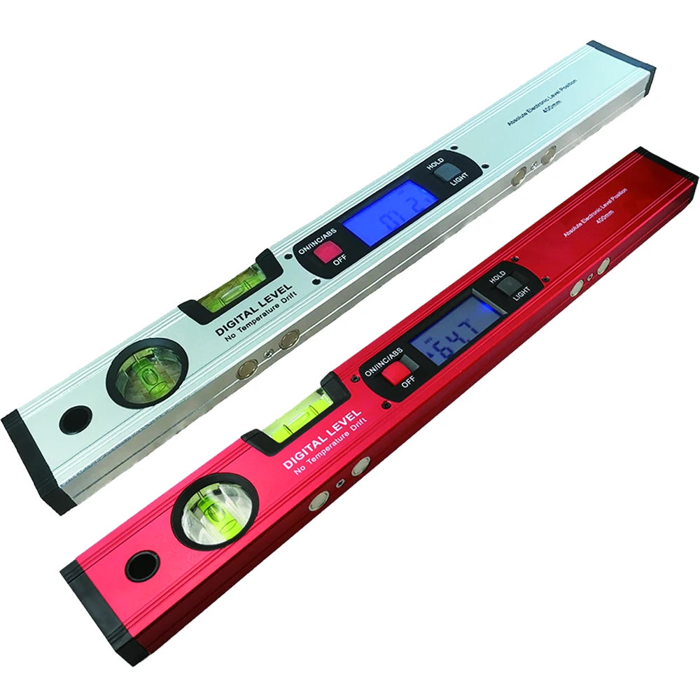 Digital Protractor Angle Finder | 360° Electronic Inclinometer with Optional Magnets | Level & Slope Testing Ruler - 400mm Length