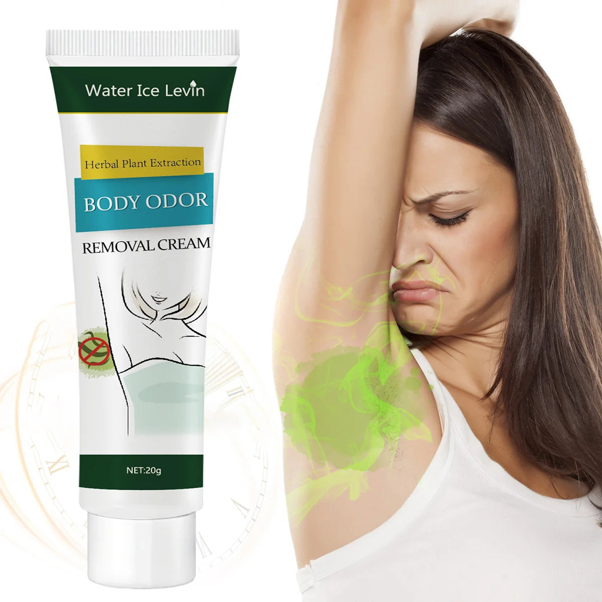 Herbal Essence Deodorant Cream – Moisturizing, Long-Lasting Freshness for Underarms & Body, Portable Unisex Formula