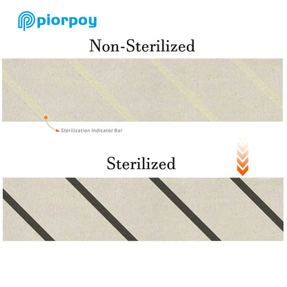 PIORPOY Dental Sterilization Indicator Tape – Autoclave Sterilizer Material for Oral Care (12/19/25mm)