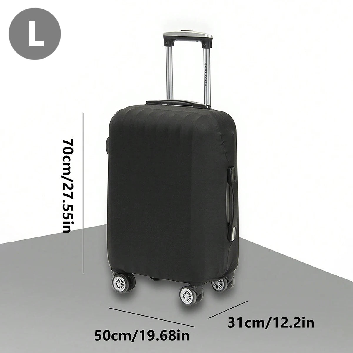 Fashion Travel Suitcase Protective Cover - Solid Color Luggage Cover for 18-32 Inch Suitcases