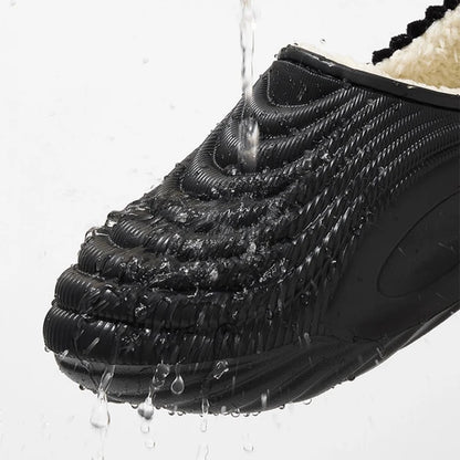 Warm Plush Waterproof EVA Slippers for Women – Soft Thick Non-Slip Winter Indoor Home Slippers, Cozy Furry Couple Slides Footwear