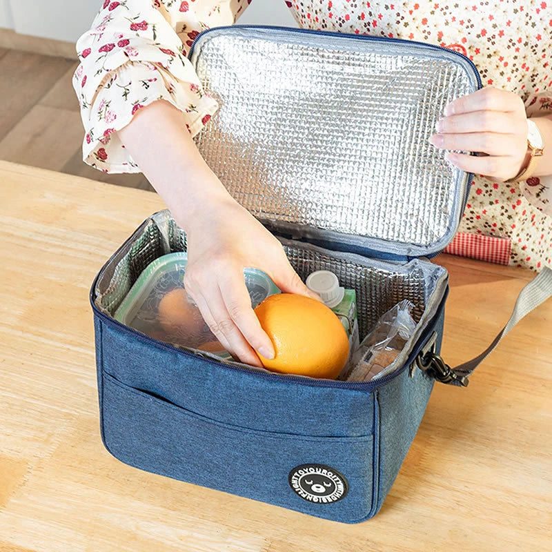 Insulated Lunch Box – Portable Cooler Bag for Travel, Camping and Picnic, Thermal Case with Strap for Men, Women and Kids