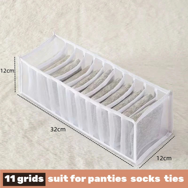 Underwear & Socks Organizer Box – Drawer Dividers for Bras, Pants, Scarves, Ties, Jeans, and Clothing Storage