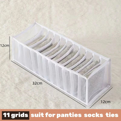 Underwear & Socks Organizer Box – Drawer Dividers for Bras, Pants, Scarves, Ties, Jeans, and Clothing Storage