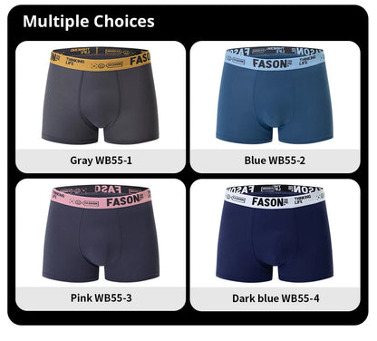 4/10 Pack Men's & Teen Boys' Boyshort Underwear – Comfy Elastic Waist, Parent-Child Matching, Multi-Size Fashion Shorts
