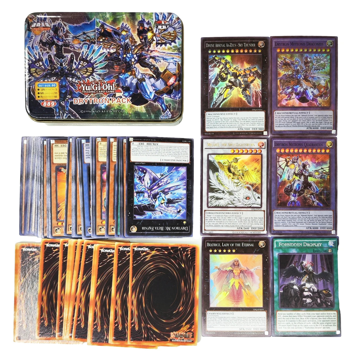 Yu-Gi-Oh! Kaiba Pack 3 Card Deck - English TCG Holographic Blue-Eyes White Dragon Cards with Tin Box