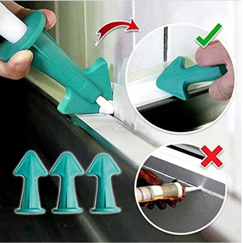 5pcs Caulking Nozzle Applicator Finishing Tool Kit - Plastic Glue Shovel, Tile Brick Joints Floor Silicone Remover, Grout Spatula