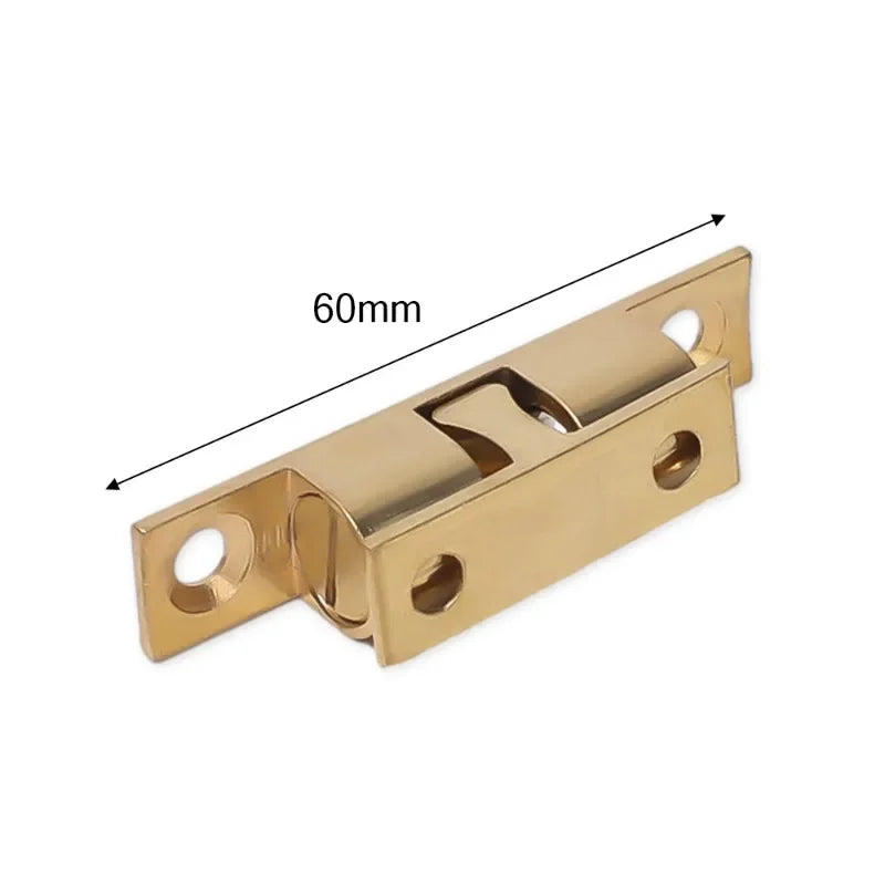 5/1pcs Furniture Door Ball Latch | Brass Double Roller Spring Ball Catch, Adjustable Tension Latch for Cabinets & Closets