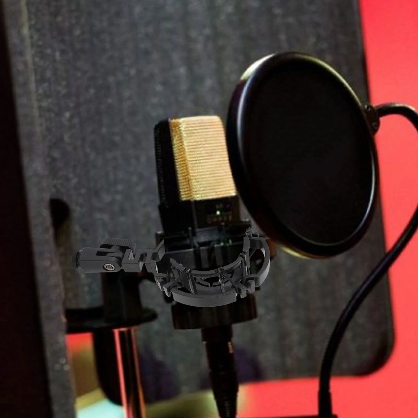 Microphone Shock Mount Holder - Plastic Boom Arm Bracket Stand for AKG C2000, C3000, C4000, C214, C314 & C414 Mics