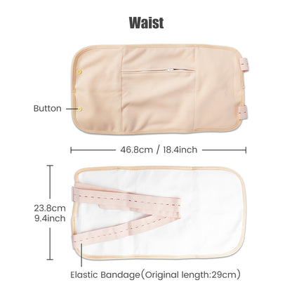 Reusable Castor Oil Pack Wrap - Organic Cotton with Adjustable Elastic Strap, Castor Oil Compress for Body Care