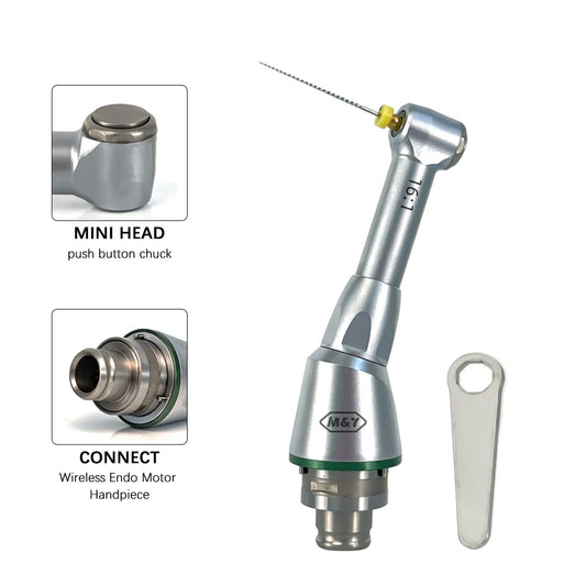 Dental Endodontics 16:1 Mini Head Contra Angle Handpiece – Replacement Head for Wireless Endo Motor