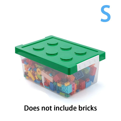 Stackable Kids Building Block Storage Box – Toy Organizer & Container for Books, Stationery, Snacks & Sundries
