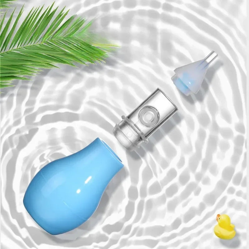Silicone Baby Nasal Aspirator - Manual Suction Pump Nose Cleaner for Infants and Children
