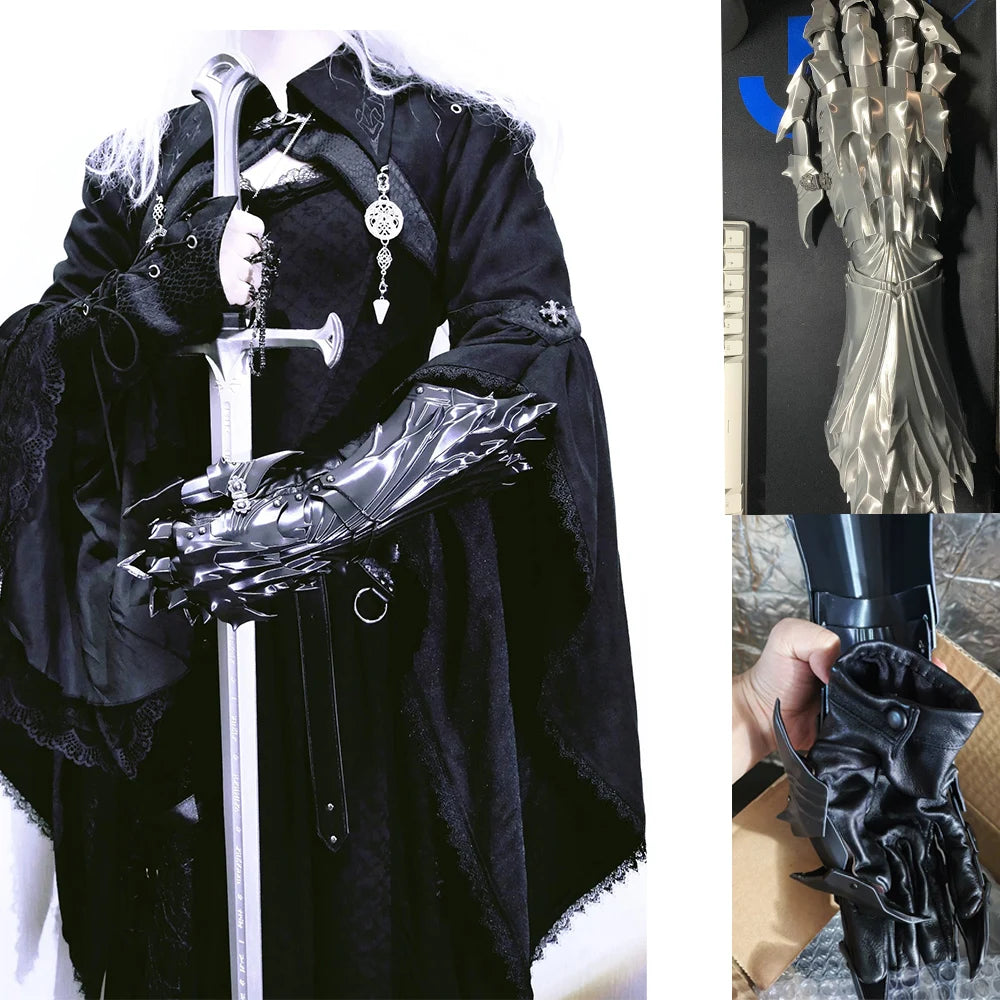 3D Printed Dragon Cosplay Gloves - Customizable Silk PLA Prop Gloves for Boys